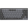Logitech MX Mechanical Mini Minimalist Wireless Illuminated Keyboard Clicky Graphite - Wireless Connectivity - BluetoothRF - ft - 920-010552