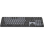Logitech MX Mechanical Wireless Illuminated Performance Keyboard Clicky Graphite - Wireless Connectivity - BluetoothRF - 3281 ft 920-010549