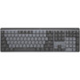 Logitech MX Mechanical Wireless Illuminated Performance Keyboard Clicky Graphite - Wireless Connectivity - BluetoothRF - 3281 ft 920-010549