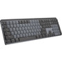 Logitech MX Mechanical Wireless Illuminated Performance Keyboard Clicky Graphite - Wireless Connectivity - BluetoothRF - 3281 ft 920-010549