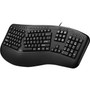 Adesso Desktop Ergonomic Keyboard - Cable Connectivity - USB Interface - 105 Key - 20 Multimedia Internet Volume Down Volume Up - AKB-150UB