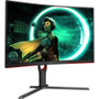 AOC CQ27G3S 27" WQHD Curved Screen Gaming LCD Monitor - 16:9 - Black, Red - 27" (685.80 mm) Class - Vertical Alignment (VA) - LED - x (Fleet Network)