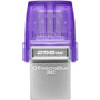 Kingston DataTraveler microDuo 3C USB Flash Drive - 256 GB - USB 3.2 (Gen 1) Type C, USB 3.2 (Gen 1) Type A - 200 MB/s Read Speed - - (DTDUO3CG3/256GB)