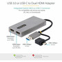 StarTechcom USB to Dual HDMI Adapter USB AC to 2x HDMI Displays 1x 4K30 1x 1080p USB 30 to HDMI Converter 4in11cm Cable -  107B-USB-HDMI
