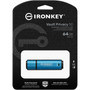 IronKey Vault Privacy 50 Series 64GB USB 32 Gen 1 Type A Flash Drive - 64 GB - USB 32 Gen 1 Type A - 250 MBs Read Speed - 180 - IKVP5064GB