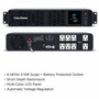 CyberPower CP1500PFCRM2U PFC Sinewave UPS Systems - 2U Rack-mountable - AVR - 8 Hour Recharge - 310 Minute Stand-by - 120 V AC Input CP1500PFCRM2U