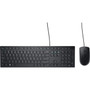 Dell Wired Keyboard and Mouse - KM300C - USB Keyboard - Black - USB Cable Mouse - Optical - 1000 dpi - 3 Button - Black - Mute Volume DELL-KM300C-US