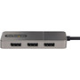 StarTechcom 3-Port USB-C Multi-Monitor Adapter Type-C to 3x DisplayPort MST Hub Triple 4K60Hz DP Display Extender  Splitter - to MST14CD123DP