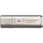 IronKey Locker+ 50 USB Flash Drive - 128 GB - USB 3.2 (Gen 1) Type A - 145 MB/s Read Speed - 115 MB/s Write Speed - Silver - XTS-AES, (IKLP50/128GB)