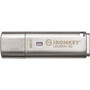 IronKey Locker 50 USB Flash Drive - 64 GB - USB 32 Gen 1 Type A - 145 MBs Read Speed - 115 MBs Write Speed - Silver - XTS-AES - IKLP5064GB