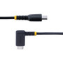 StarTechcom 6in 15cm USB C Charging Cable Right Angle 60W PD 3A Heavy Duty Fast Charge USB-C Cable Durable Rugged Aramid Fiber - R2CCR-15C-USB-CABLE