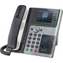 Poly Edge E450 IP Phone - Corded - Corded - NFC Wi-Fi Bluetooth - Desktop Wall Mountable - VoIP - IEEE 80211abgn - 2 x Network 2200-87030-025
