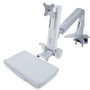 StarTech.com Sit-Stand Monitor Arm, Keyboard Tray, Desk Mount Sit-Stand Workstation up to 27 inch VESA Display, Standing Desk - Desk - (Fleet Network)
