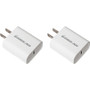 IOGEAR GearPower Compact USB-C 20W Charger 2 Pack - 2 Pack - 20 W - 5 V DC/3 A, 9 V DC, 12 V DC Output (GPAWC20W2P)