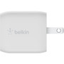 Belkin BoostCharge Pro Dual USB-C GaN Wall Charger with PPS 45W Laptop Chromebook Charging - Power Adapter - 45 W (WCH011DQWH)