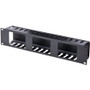 StarTech.com 2U Horizontal Finger Duct Rack Cable Management Panel with Cover - Cable Management Panel - Black - 1 - 2U Rack Height - (CMDUCT2U2)