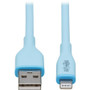Tripp Lite Safe-IT M100AB-006-S-LB Lightning/USB Data Transfer Cable - 6 ft Lightning/USB Data Transfer Cable for iPhone, iPad, iPod, (M100AB-006-S-LB)