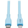 Tripp Lite Safe-IT M102AB-003-S-LB Lightning/USB-C Data Transfer Cable - 3 ft Lightning/USB-C Data Transfer Cable for iPhone, iPad, - (M102AB-003-S-LB)