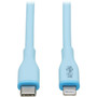Tripp Lite Safe-IT M102AB-003-S-LB LightningUSB-C Data Transfer Cable - 3 ft LightningUSB-C Data Transfer Cable for iPhone iPad - M102AB-003-S-LB