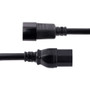 StarTech.com 10ft (3m) Heavy Duty Extension Cord, IEC C14 to IEC C15 Black Extension Cord, 15A 125V, 14AWG, Heavy Gauge Power Cable - (H1415-10F-POWER-CORD)