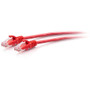 C2G 1ft Cat6a Snagless Unshielded (UTP) Slim Ethernet Patch Cable - Red - 1 ft Category 6a Network Cable for Network Device - First 1 (Fleet Network)