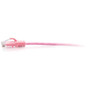 C2G 1ft Cat6a Snagless Unshielded (UTP) Slim Ethernet Patch Cable - Pink - 1 ft Category 6a Network Cable for Network Device - First 1 (C2G30195)