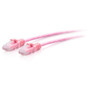 C2G 15ft Cat6a Snagless Unshielded (UTP) Slim Ethernet Patch Cable - Pink - 15 ft Category 6a Network Cable for Network Device - First (Fleet Network)