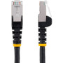 StarTech.com 15ft CAT6a Ethernet Cable, Black Low Smoke Zero Halogen (LSZH) 10 GbE 100W PoE S/FTP Snagless RJ-45 Network Patch Cord - (NLBK-15F-CAT6A-PATCH)