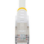 StarTech.com 30ft CAT6a Ethernet Cable, White Low Smoke Zero Halogen (LSZH) 10 GbE 100W PoE S/FTP Snagless RJ-45 Network Patch Cord - (NLWH-30F-CAT6A-PATCH)