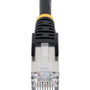 StarTech.com 25ft CAT6a Ethernet Cable, Black Low Smoke Zero Halogen (LSZH) 10 GbE 100W PoE S/FTP Snagless RJ-45 Network Patch Cord - (NLBK-25F-CAT6A-PATCH)