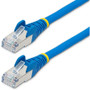 StarTech.com 20ft CAT6a Ethernet Cable, Blue Low Smoke Zero Halogen (LSZH) 10 GbE 100W PoE S/FTP Snagless RJ-45 Network Patch Cord - - (Fleet Network)