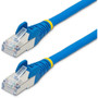 StarTechcom 35ft CAT6a Ethernet Cable Blue Low Smoke Zero Halogen LSZH 10 GbE 100W PoE SFTP Snagless RJ-45 Network Patch Cord - - NLBL-35F-CAT6A-PATCH