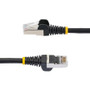 StarTech.com 12ft CAT6a Ethernet Cable, Black Low Smoke Zero Halogen (LSZH) 10 GbE 100W PoE S/FTP Snagless RJ-45 Network Patch Cord - (NLBK-12F-CAT6A-PATCH)