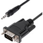 StarTech.com 3ft (1m) DB9 to 3.5mm Serial Cable for Serial Device Configuration, RS232 DB9 Male to 3.5mm for Calibrating via Audio - a (Fleet Network)