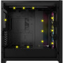 Corsair iCUE Computer Case - Mid-tower - Black - Tempered Glass, Steel, Plastic - 6 x Bay - 3 x 4.72" (120 mm) x Fan(s) Installed - - (CC-9011242-WW)