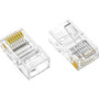 Axiom Network Connector - 100 Pack - 1 x RJ-45 Network - Male - Clear (Fleet Network)