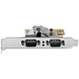 StarTechcom 2-Port PCI Express Serial Card Dual Port PCIe to RS232 DB9 Serial Card 16C1050 UART COM Retention Windows  Linux - 21050-PC-SERIAL-LP