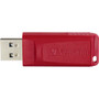 Verbatim 8GB Store 'n' Go USB Flash Drive - Red - 8 GB - USB 2.0 - Red - Lifetime Warranty (Fleet Network)