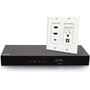 C2G HDMI HDBaseT  USB C  USB B to A over Cat Wall Plate TX  Receiver Box - 2 Input Device - 1 Output Device - 230 ft 70104 mm - 1 C2G31020