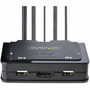 StarTechcom 2-Port Hybrid USB-C HDMI Cable KVM Switch 4K 60Hz Compact KVM with 6ft18m USB-A  4ft12m USB-C Integrated Cables - C2-H46-UAC-CBL-KVM