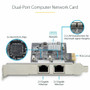 StarTech.com 2-Port 2.5GBase-T Ethernet Network Adapter Card - PCIe 2.0 x2 - Dual-port 2.5Gbps interface NIC; PCIe network card w/ - - (PR22GI-NETWORK-CARD)