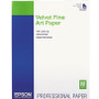 Epson Fine Art Paper - C - 17" x 22" - 260 g/m&#178; Grammage - Velvet - 25 Sheet - Bright White (S042097)