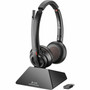 Poly Savi 8220 UC Microsoft Teams Certified DECT 1920-1930 MHz USB-A Headset - Stereo - Wireless - BluetoothDECT - 5906 ft - 20 Hz - 77Y82AAABA