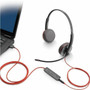 Poly Blackwire C3220 Headset - Stereo - USB Type C - Wired - 32 Ohm - 20 Hz - 20 kHz - Over-the-head Over-the-ear - Binaural - - 52 80S07AA