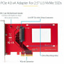 StarTech.com U.3 to PCIe Adapter Card, PCIe 4.0 x4 Adapter For 2.5" U.3 NVMe SSDs, SFF-TA-1001 PCI Express Add-in Card, TAA Compliant (PEX4SFF8639U3)