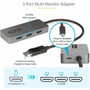 StarTechcom 3-Port MST Hub DisplayPort to Triple 4K 60Hz HDMI DP 14 Multi-Monitor Adapter Windows Only - DisplayPort to MST Hub MST14DP123HD