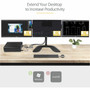StarTechcom 3-Port MST Hub DisplayPort to Triple 4K 60Hz HDMI DP 14 Multi-Monitor Adapter Windows Only - DisplayPort to MST Hub MST14DP123HD