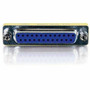 C2G DB-25 Mini Gender Changer - 1 Pack - 1 x 25-pin DB-25 Female - 1 x 25-pin DB-25 Female - Silver Yellow 02774