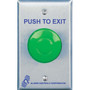 Alarm Controls TS-14 Push Button - Single Gang - Green - Stainless Steel - For Door (Fleet Network)