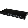 StarTech.com 16 Port 1U Rackmount USB PS/2 KVM Switch with OSD - 16 x 1 - 16 x HD-15 Video - 1U - Rack-mountable (Fleet Network)